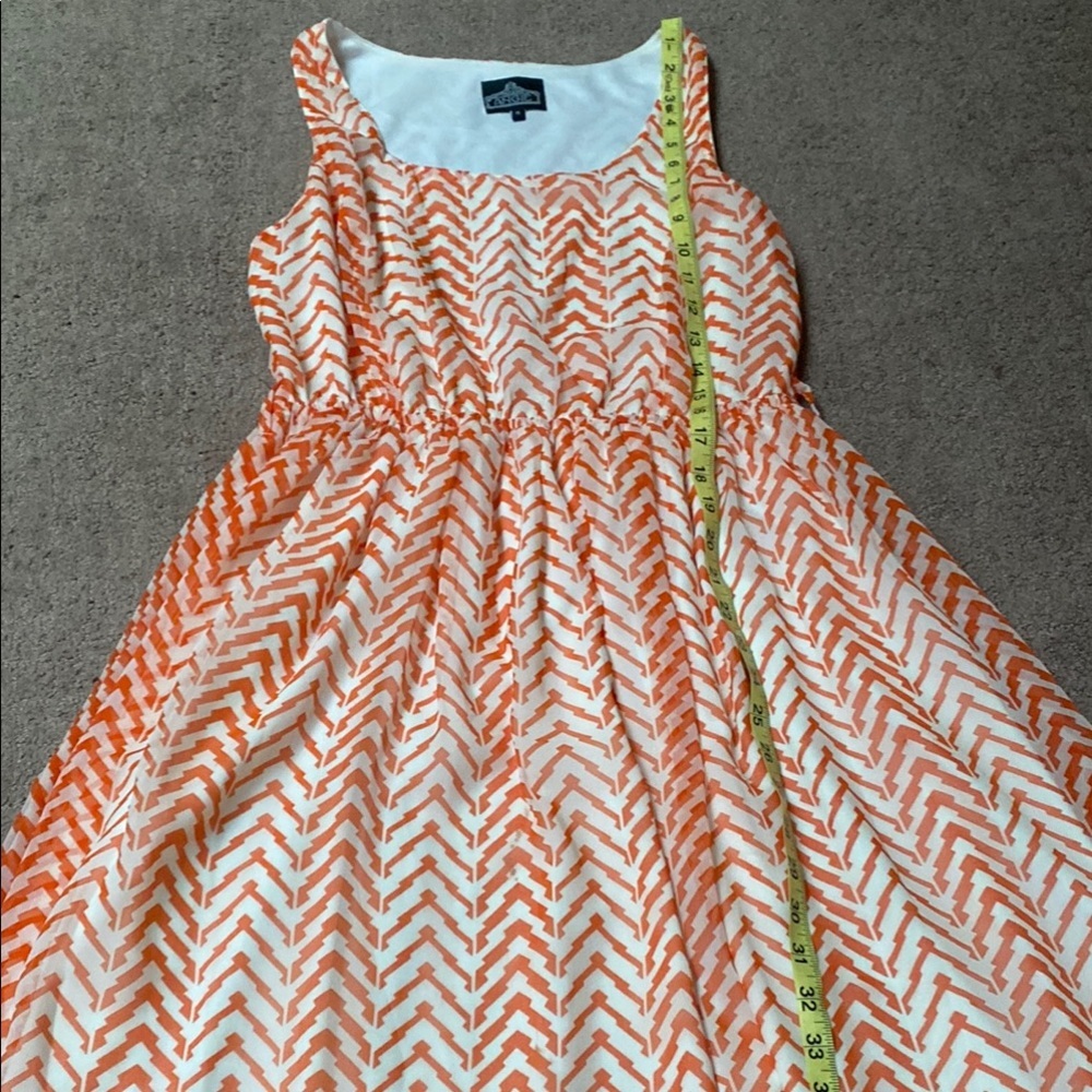 Vibrant Chevron Patterned Small Sleeveless Maxi D… - image 5